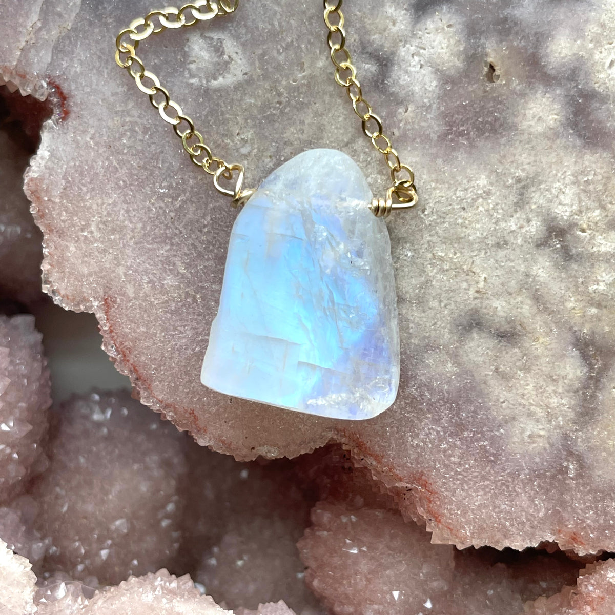 Raw moonstone deals pendant