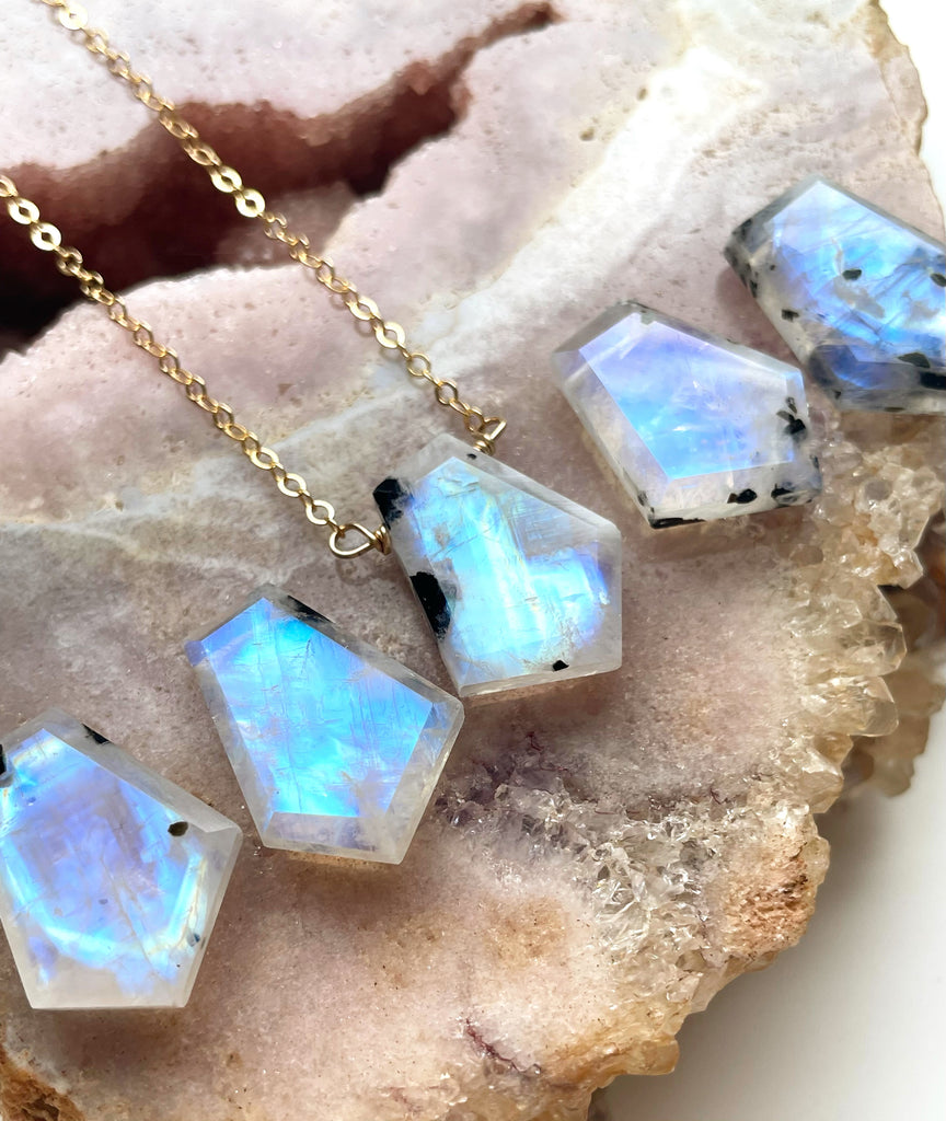 Raw moonstone pendant hotsell